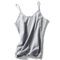 PK18A29HX Pure Cashmere Camisole Vests V Neck